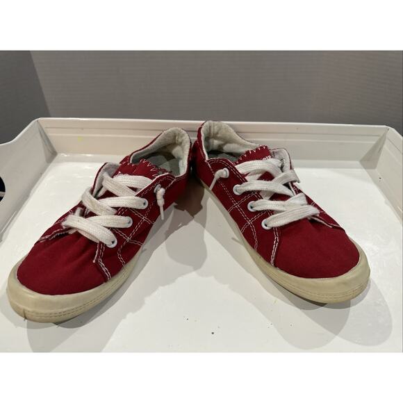 Size 6 Red Jellypop Canvas Lace Up Shoe - Picture 5 of 6